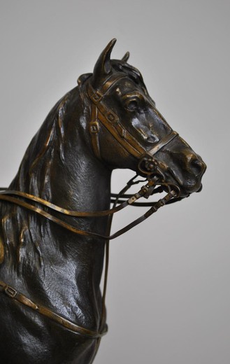 винтажная скульптура наполеон бонапарт на коне из бронзы