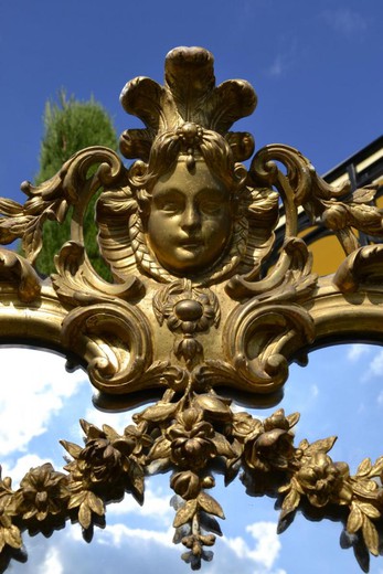 антикварная галерея зеркал предметов декора и интерьера наполеон 3 из золоченого дерева