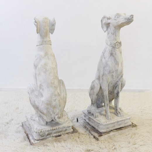 скульптуры собак под заказ, винтажные парные скульптуры собак в интерьере, собаки в интерьере. скульптура из гипса в декоре интерьера, декорироание интерьера гипсовой скульптурой