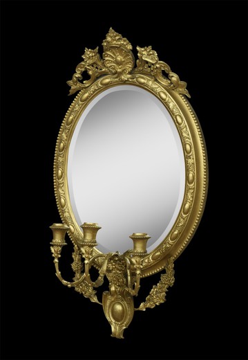 большие антикварные парные зеркала, пара больших антикварных золоченых зеркал, старинные парные золоченые зеркала, пара больших антикварных зеркал с золочением, золоченые антикварные зеркала стекло с фацетом XIX век