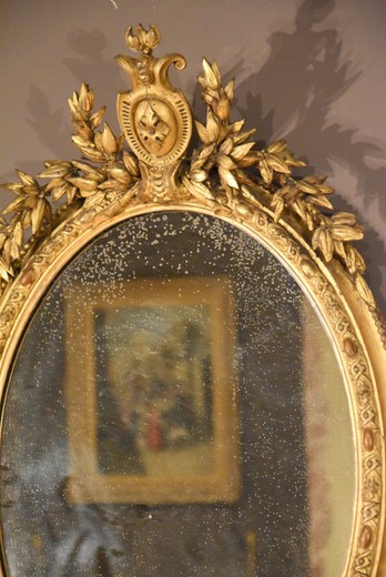 старинные зеркала в стиле луи 16 франция 19 век, большие антикварные парные зеркала XIX век купить