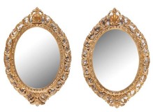 pair of antique victorian mirrors