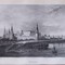 Antique engraving "View of the Kremlin"