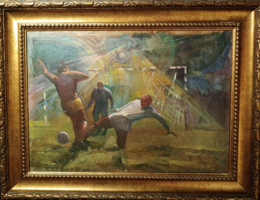 Antique painting "Duel"