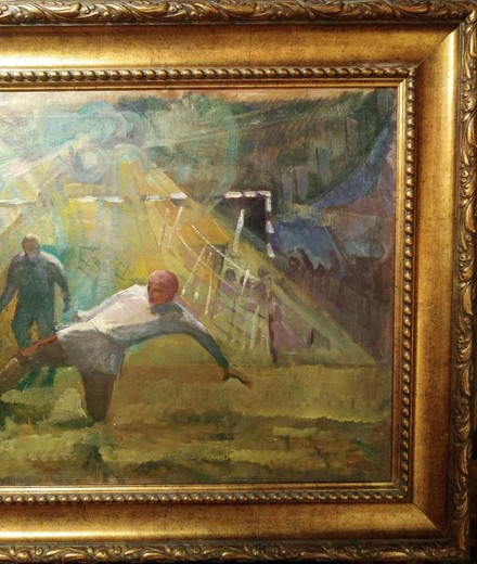 Antique painting "Duel"