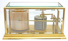 Brass mechanical barograph