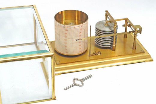 Brass mechanical barograph
