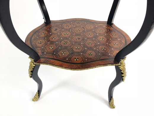 Antique marquetry serving table