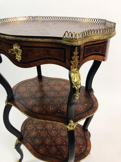 Antique marquetry serving table