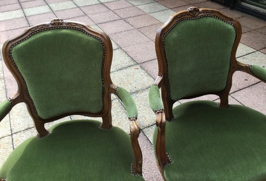 Pair antique armchairs