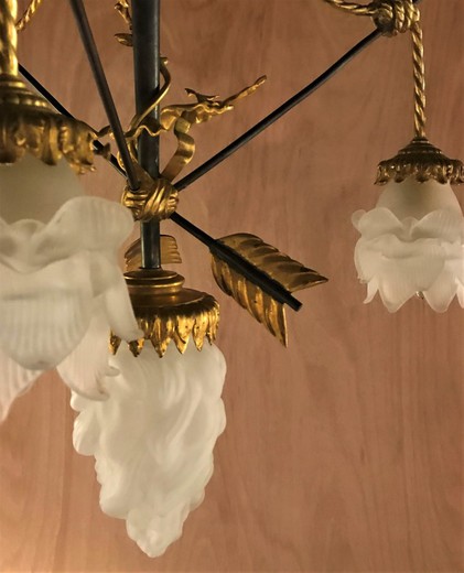 Antique chandelier "Three Arrows"