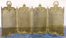 Antique fireplace screen