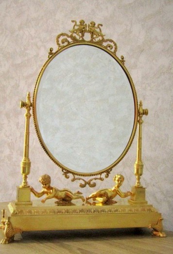 Antique table mirror