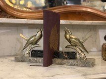 Antique bookends “Nightingales”