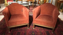 Antique pair armchairs