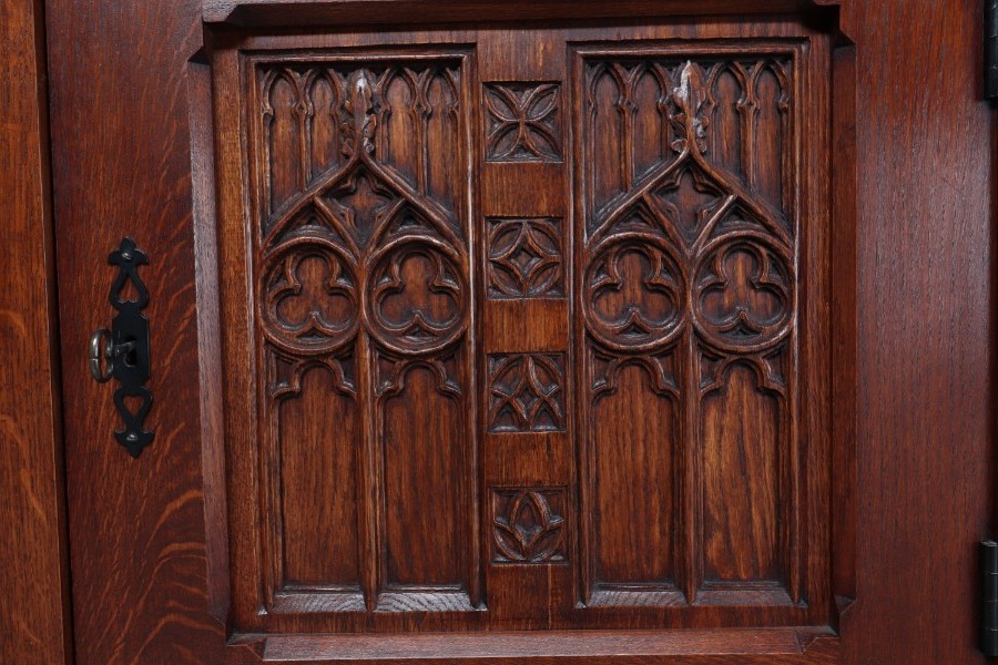 Antique Gothic style cabinet