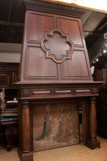 Antique renaissance fireplace mantel
