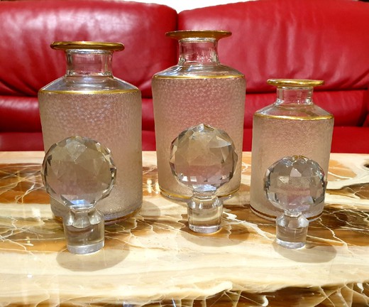Set of three decanters