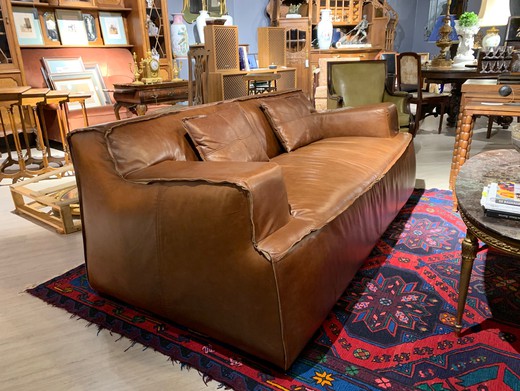 Pair leather sofas