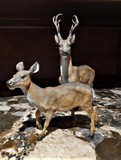 Sculptural composition "A pair of deer"