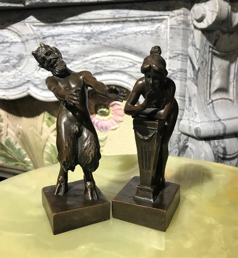 Sculptural composition "Satyr and Nymph"