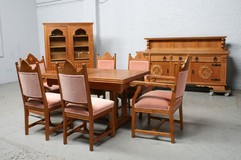 Antique Gothic style dining room set