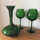 Vintage vase with paired candlesticks