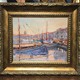 Antique painting "Harbor"