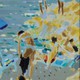 Антикварная картина «Голубые зонтики»