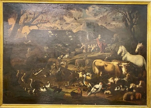 Antique painting "Noah's Ark"