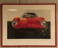 Antique lithograph "Ferrari 250 ML"