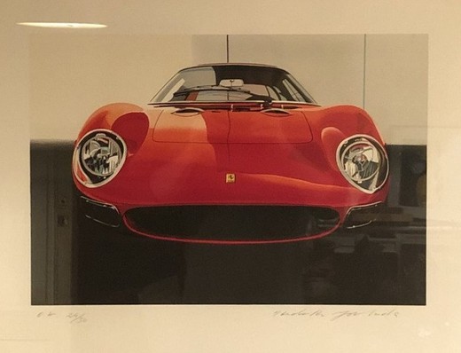 Antique lithograph "Ferrari 250 ML"