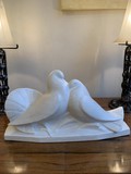 Антикварная скульптура «Парочка голубей» Ар-Деко