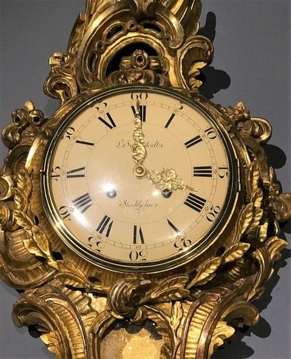 Антикварные настенные часы Картель