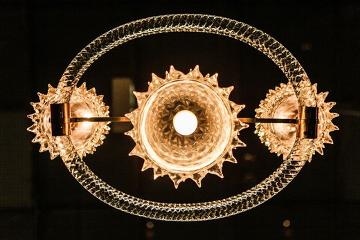 Антикварный потолочный светильник в стиле Арт-деко из муранского стекла