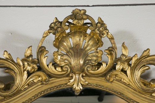 антикварная галерея зеркал предметов декора и интерьера в стиле людовик 15 из золоченого дерева