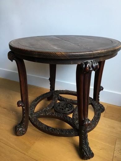 антикварный столик из массива дерева в восточном стиле 19 век