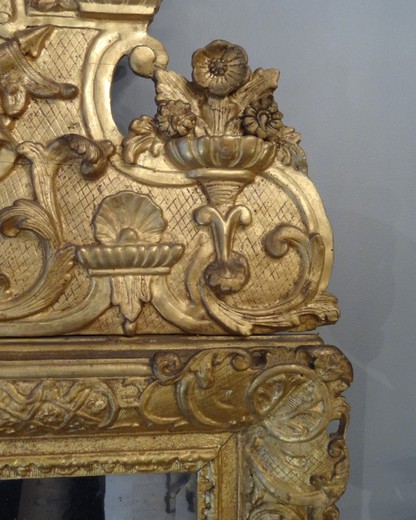 антикварная галерея зеркал предметов декора и интерьера в стиле людовик 14 из золоченого дерева 18 века