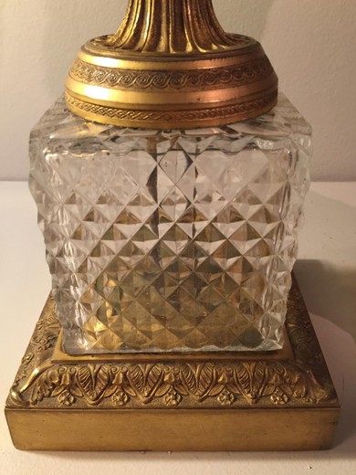 старинные парные вазы из хрусталя с золоченой бронзой 19 век купить в москве