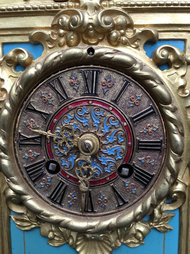 Antique Lenzkirch clock with candelabra