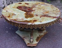 The antique coffee table