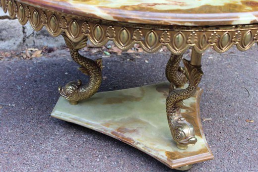 The antique coffee table