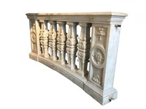 A pair of antique balustrades