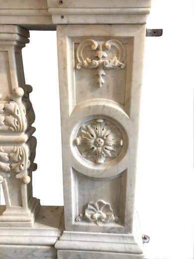 A pair of antique balustrades