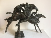 Signed Bronze Group «Jumping Horsemen»