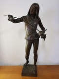 Antique sculpture "A young man with a sword"