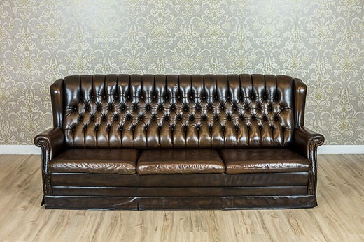 Leather Chesterfield sofa