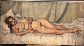 Antique painting "Naked"