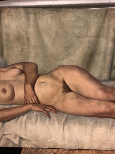 Antique painting "Naked"
