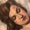 Антикварная картина "Спящая обнаженная"